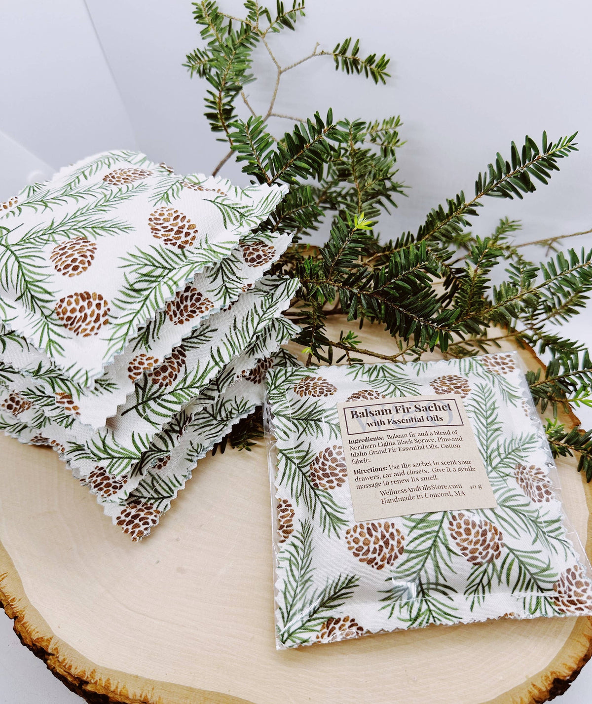 Balsam Fir Sachet Infused with Essential Oils