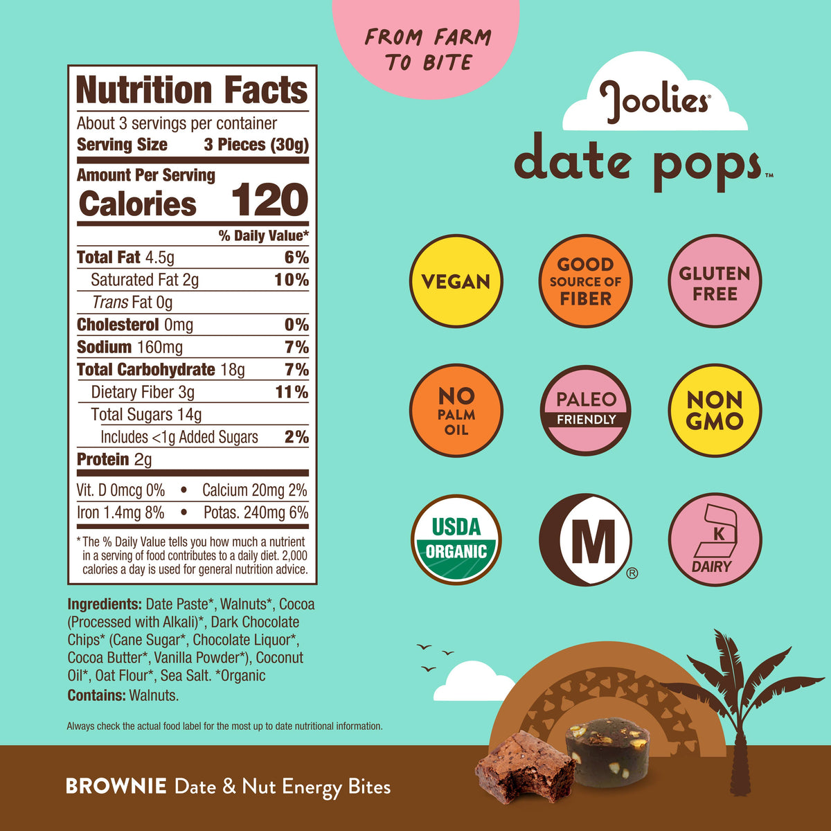 Date Pops Brownie Mini Pouch