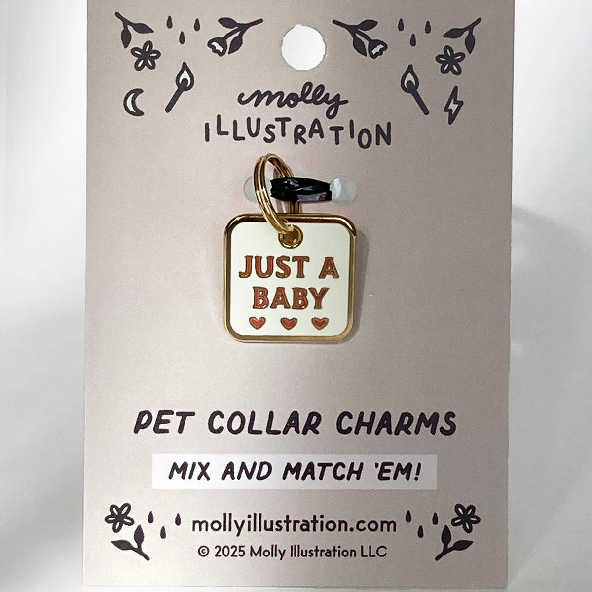 Just a Baby Pet Collar Charm