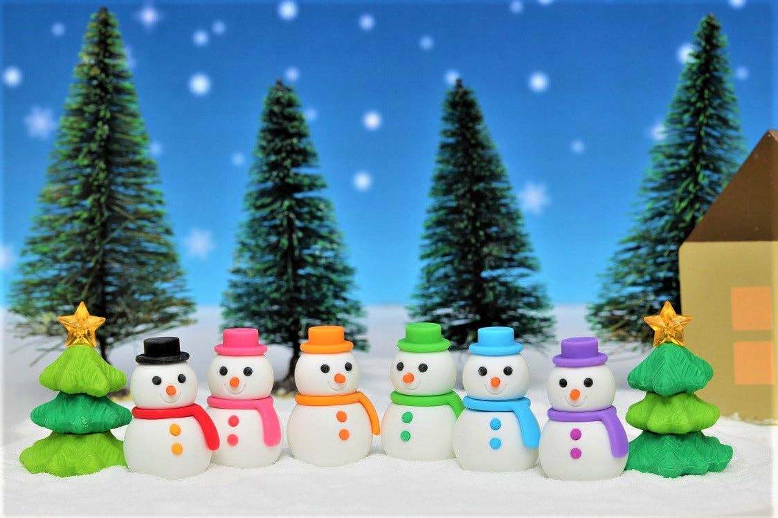 Iwako Snowman Erasers