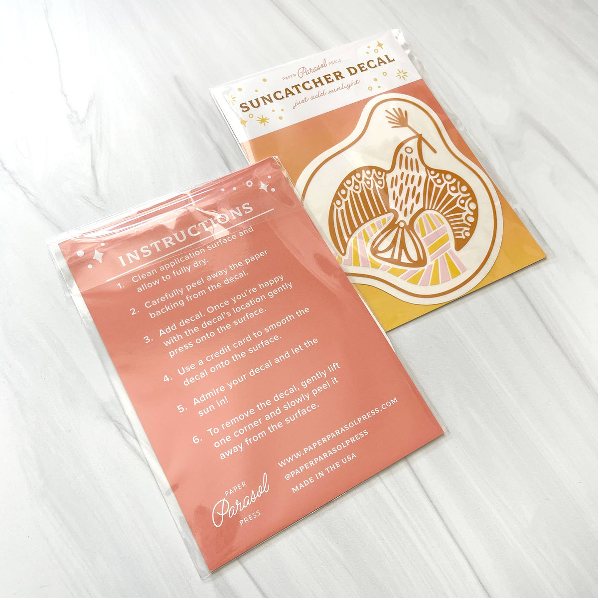 Folk Guide Bird Suncatcher Decal