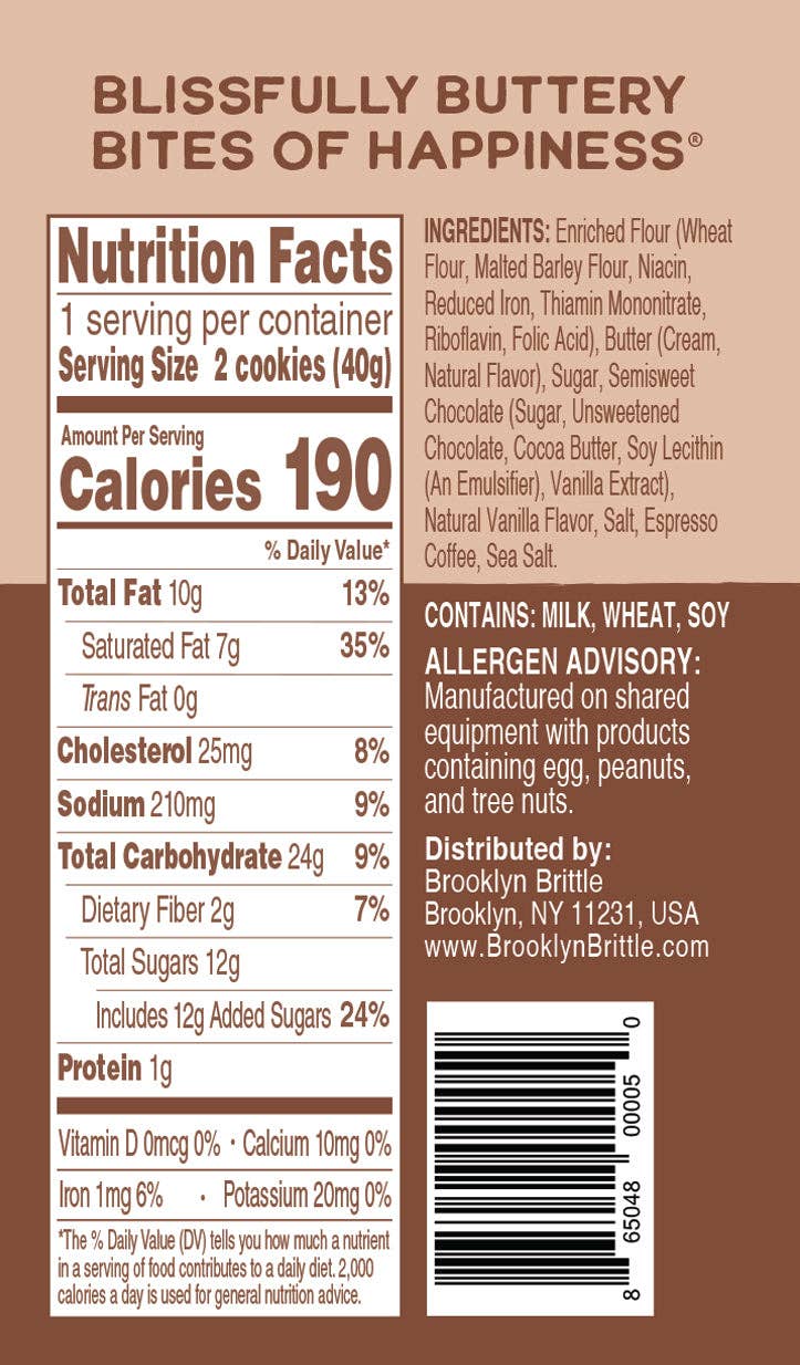 Espresso Chip Snack Pack - Grab & Go