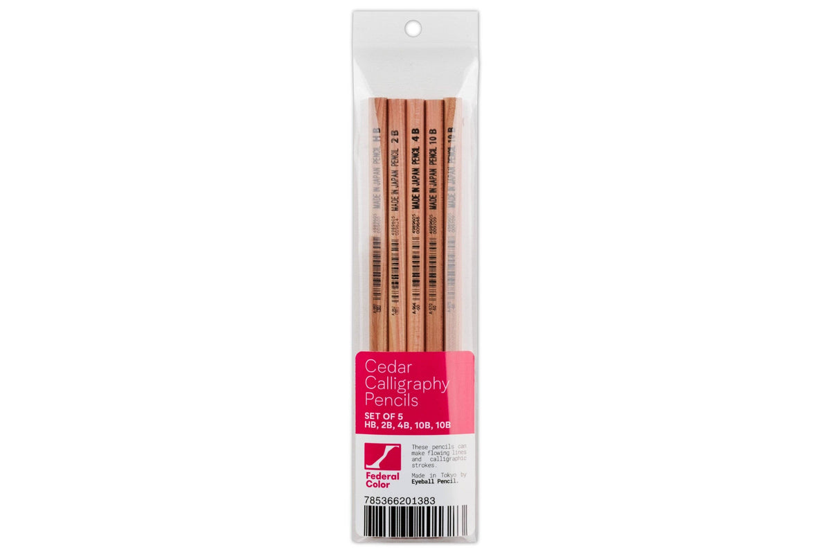 Cedar Calligraphy Pencils - Set of 5