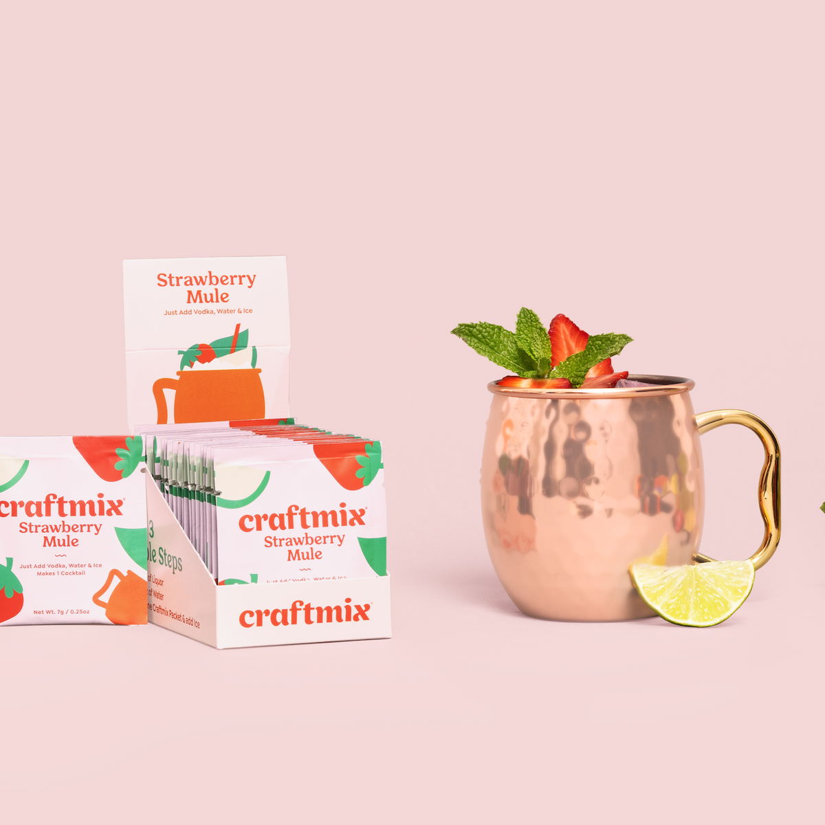 Strawberry Mule Cocktail / Mocktail Mixer