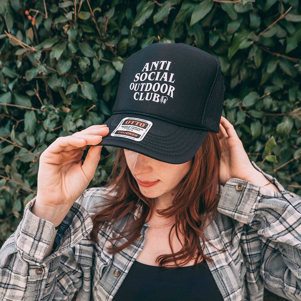 Anti Social Outdoor Club - Black Mesh OTTO Trucker Snap Back