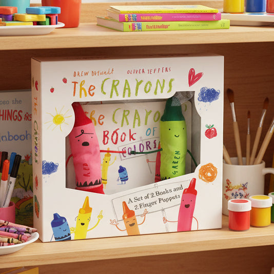 Crayons Board Books + Finger Puppets