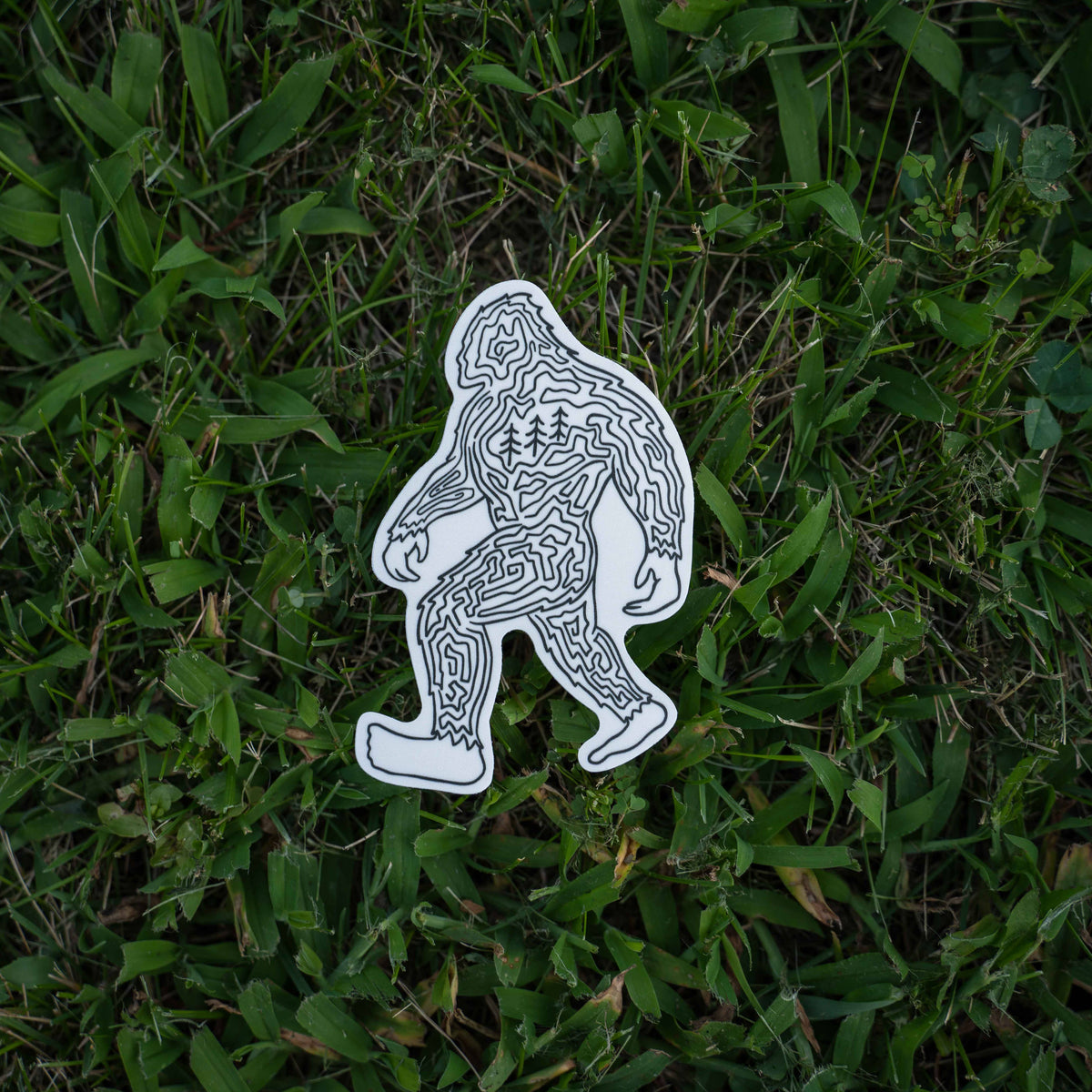 Sasquatch Bigfoot Maze Sticker