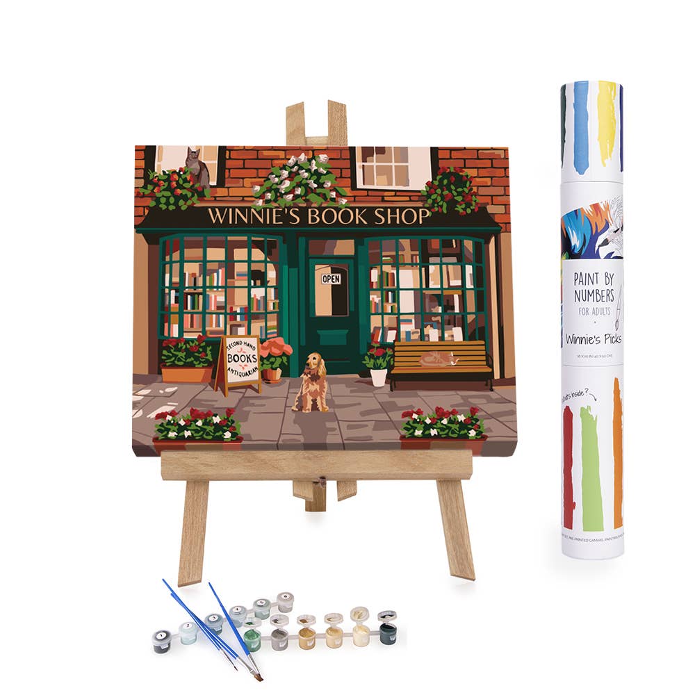 Autumn Bookshop Paint by Numbers Kit