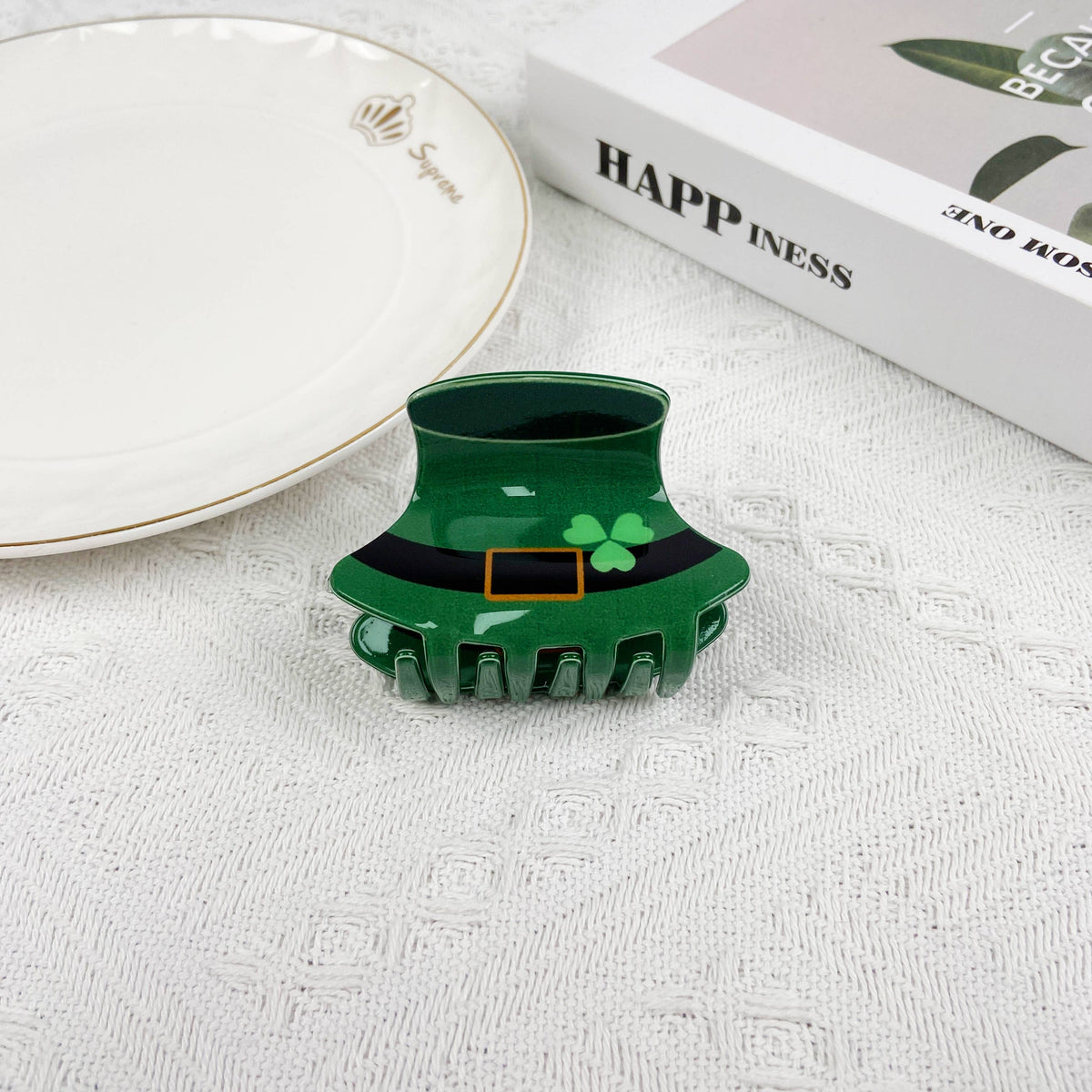 St. Patrick&#39;s Day Shamrock Hat Hair Clip