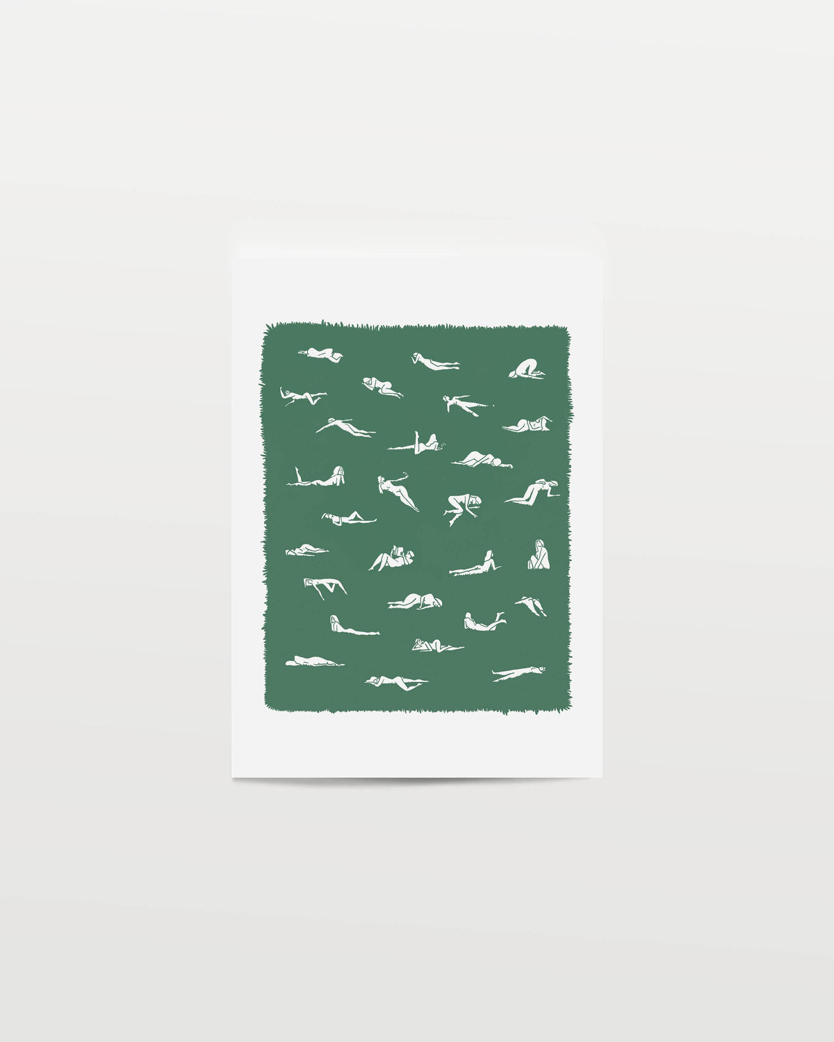 "Ways To Lay In The Grass" Wall Art Print