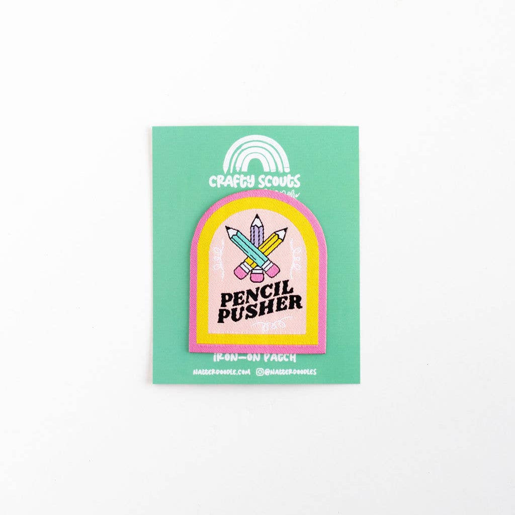 Pencil Pusher Patch – Embroidered Stationery Lover Badge