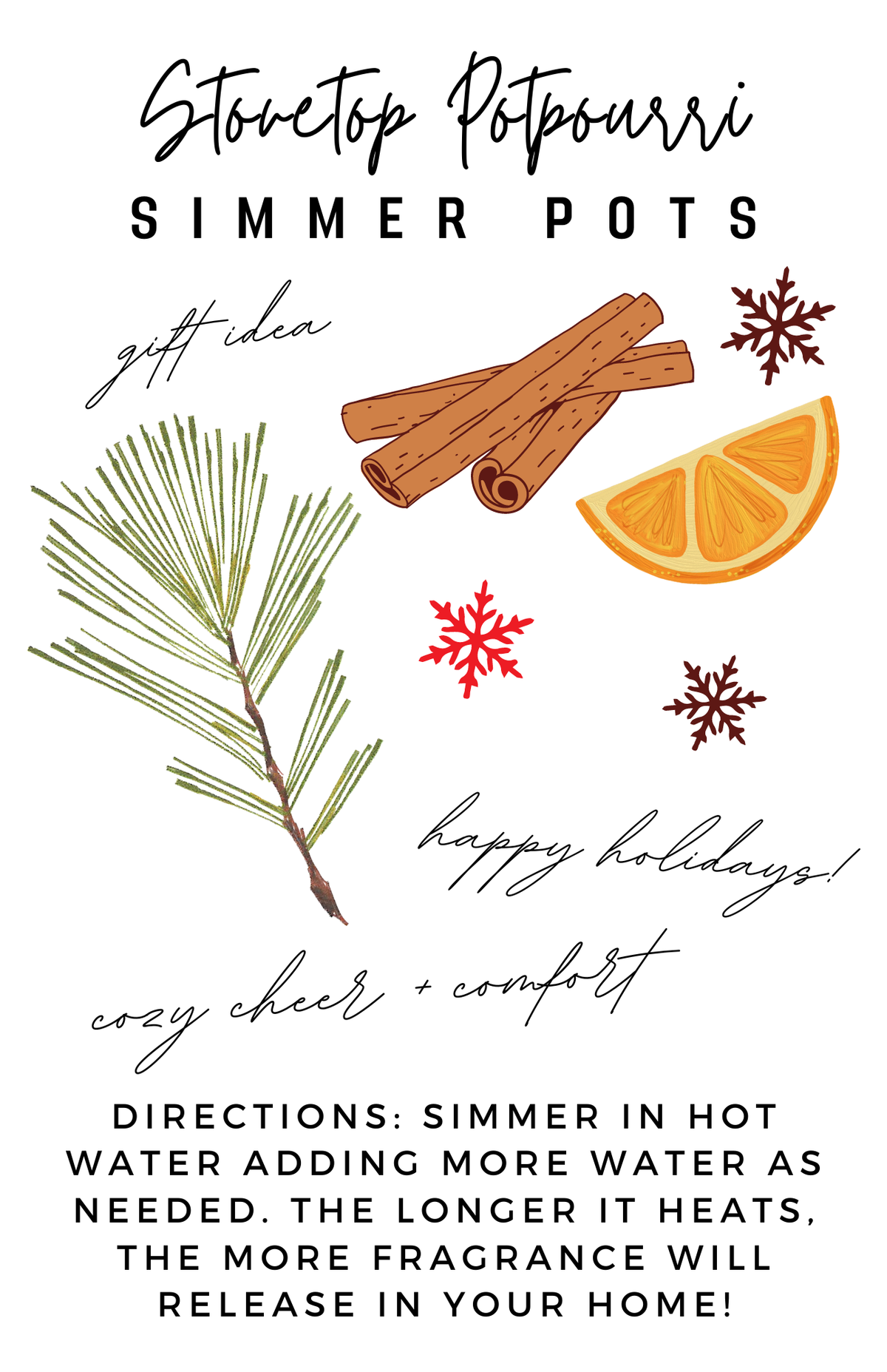 Holiday Spice Simmer Stovetop Potpourri