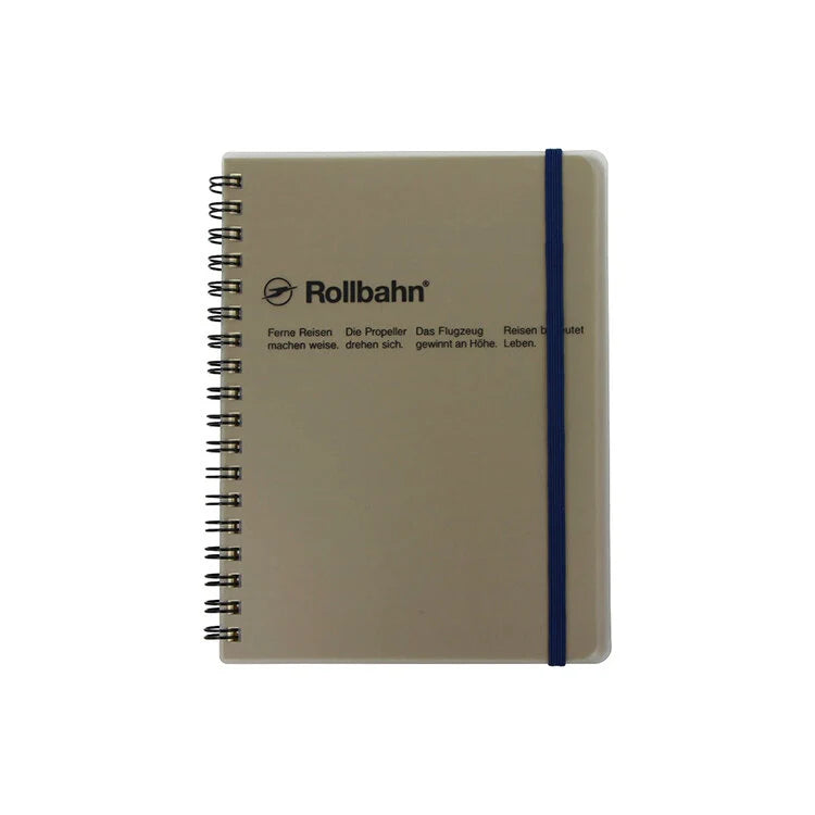 Rollbahn Spiral Bound Notebook Clear Grey