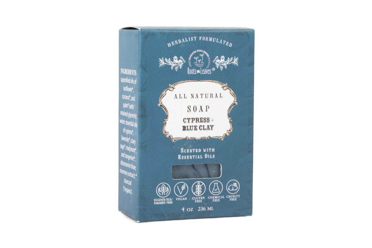 Cypress + Blue Clay Bar Soap – Organic + Vegan
