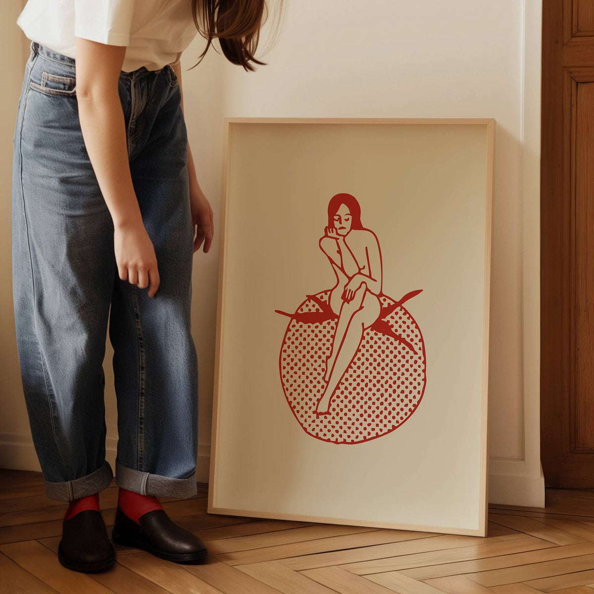 Tomato Girl Vintage Art Print