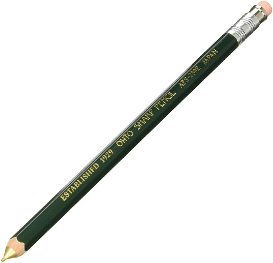 OHTO Wooden Mechanical Pencil with Eraser 0.5mm - Green