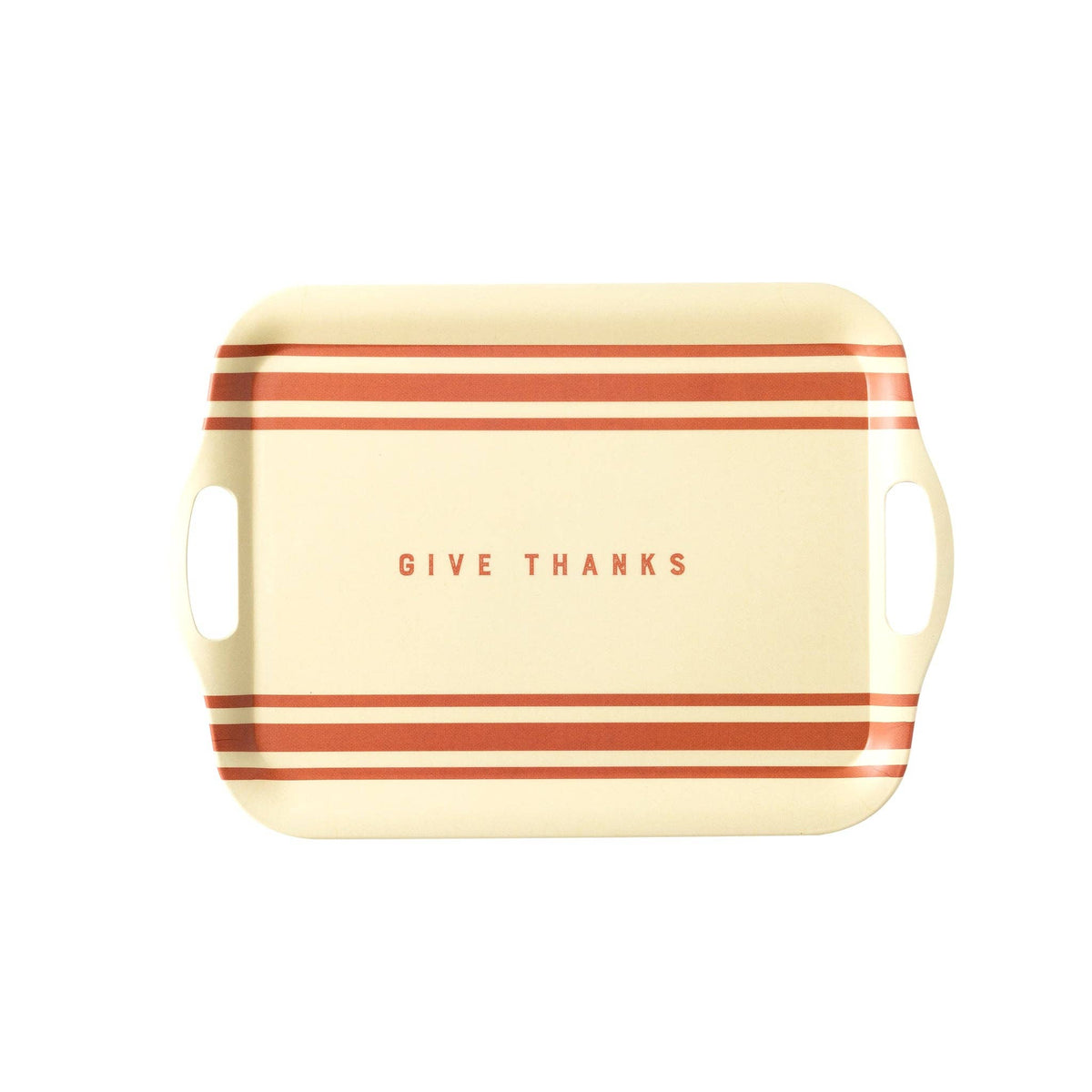 Harvest Give Thanks Stripe Reusable Bamboo Tray