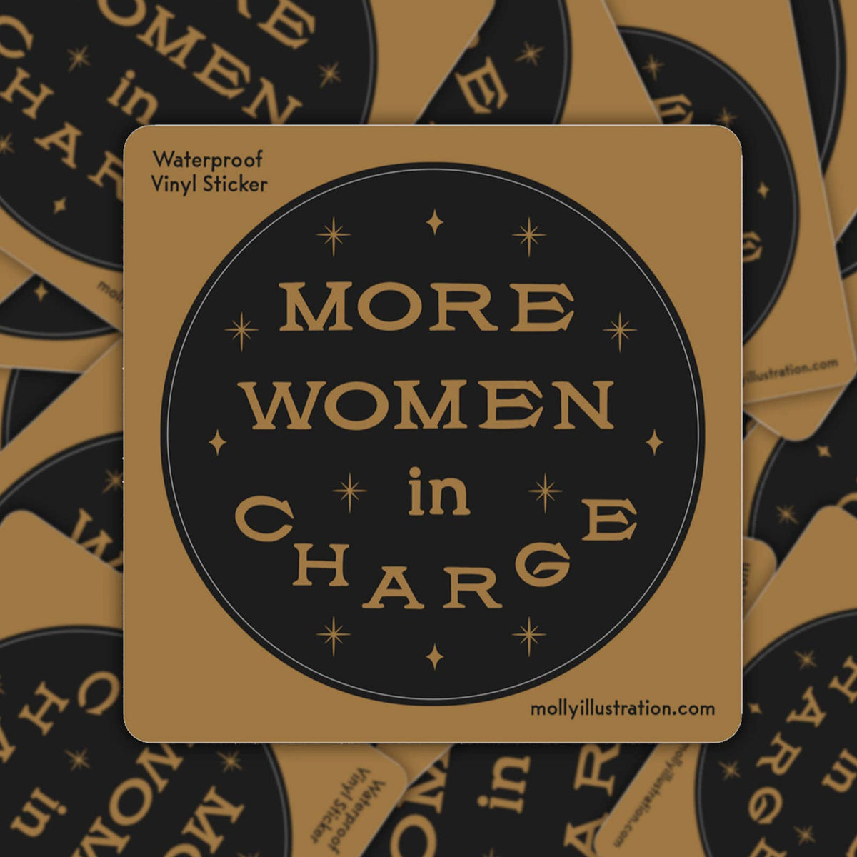 More Women In Charge Waterproof Vinyl Sticker