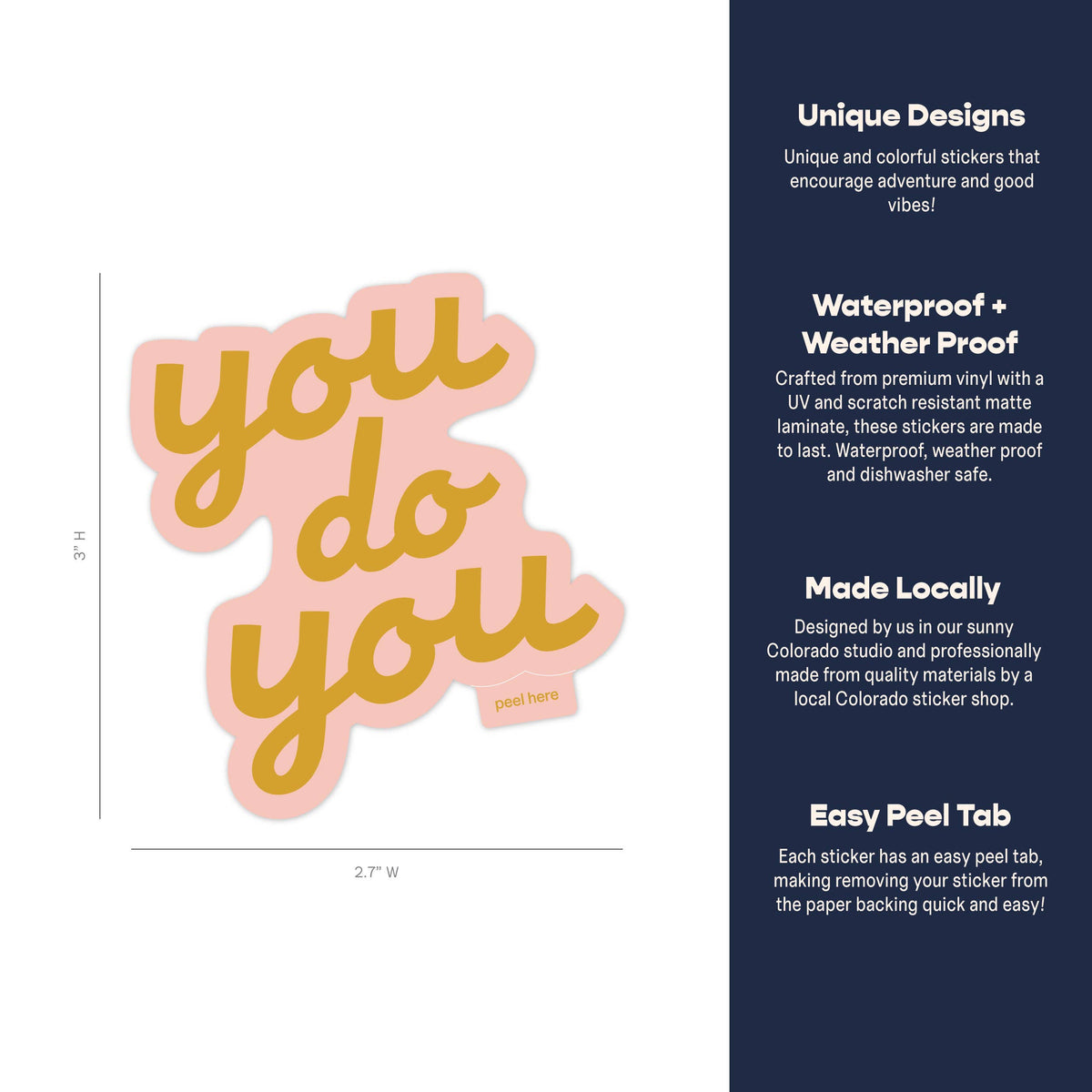 You Do You Sticker | Vinyl Sticker | Yellow