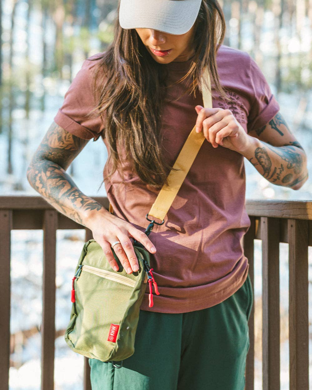 Recycled Crossbody Bag | Olive/Khaki