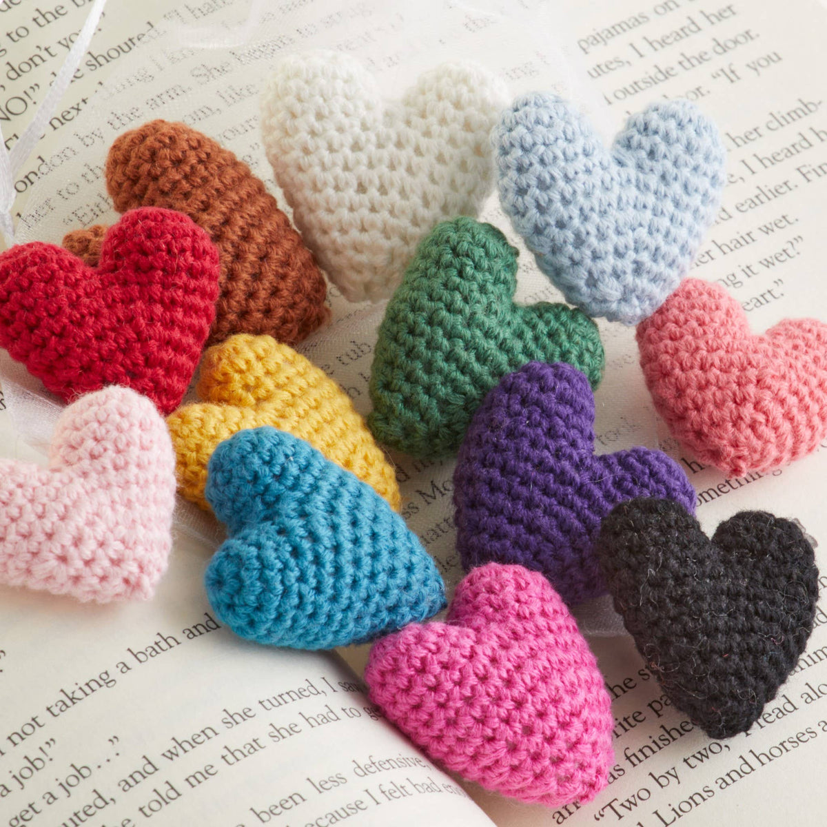 Mini Hearts Crocheted