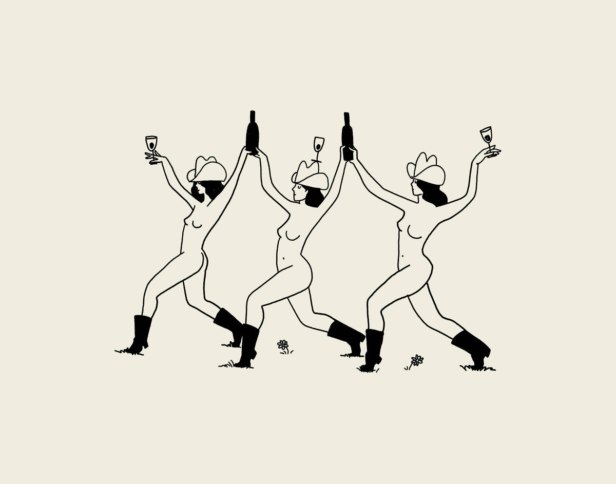 Western Wine Vintage Wall Art Print