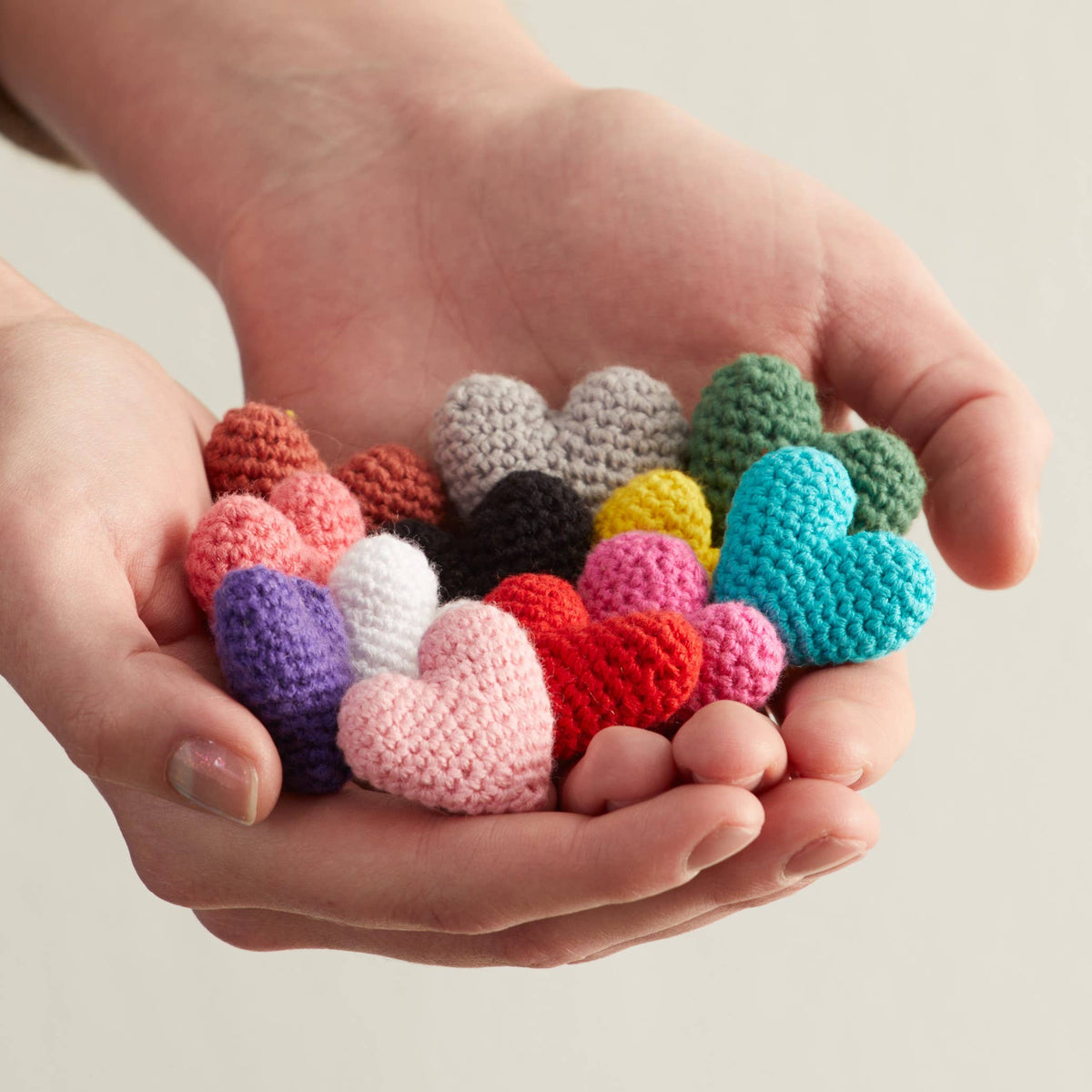 Mini Hearts Crocheted