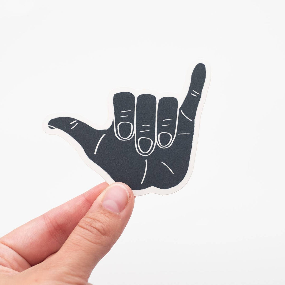 Hang Loose Hand Vinyl Sticker - Navy Blue