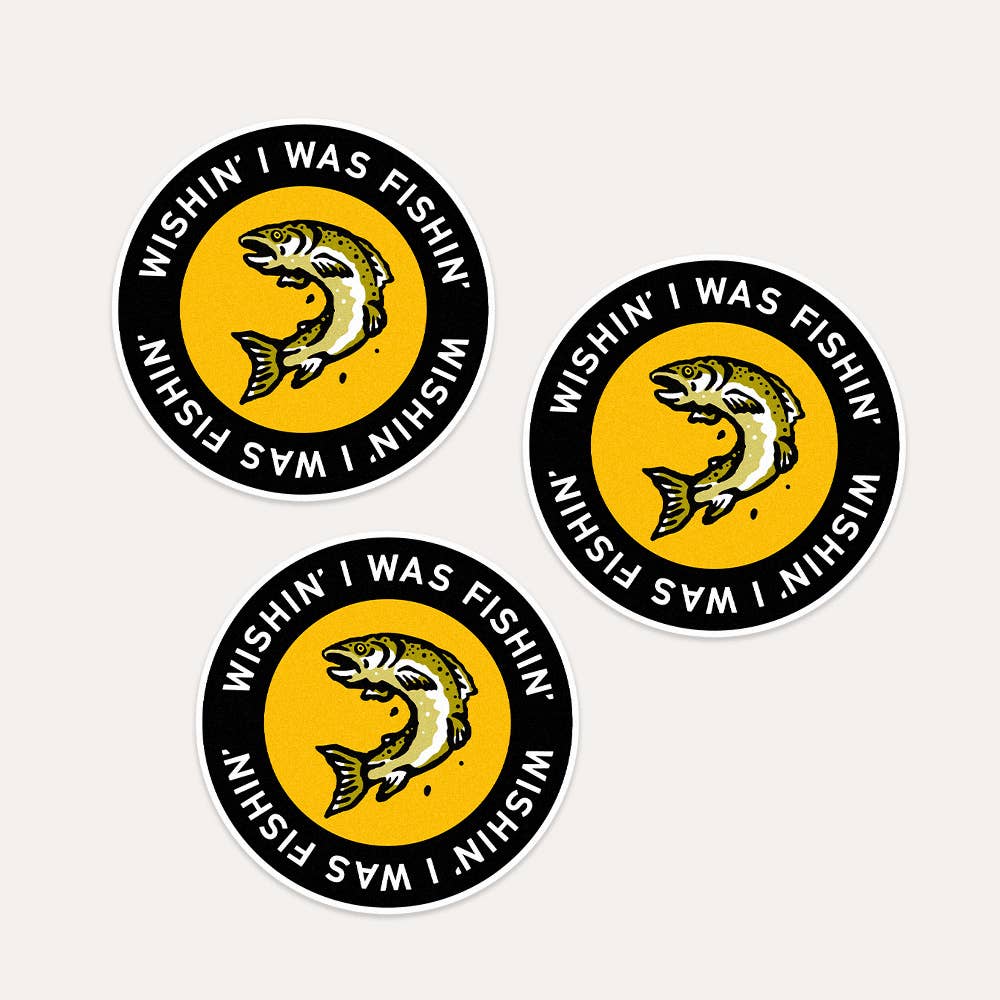 Wishin' I Was Fishin' - Iron-on Patch