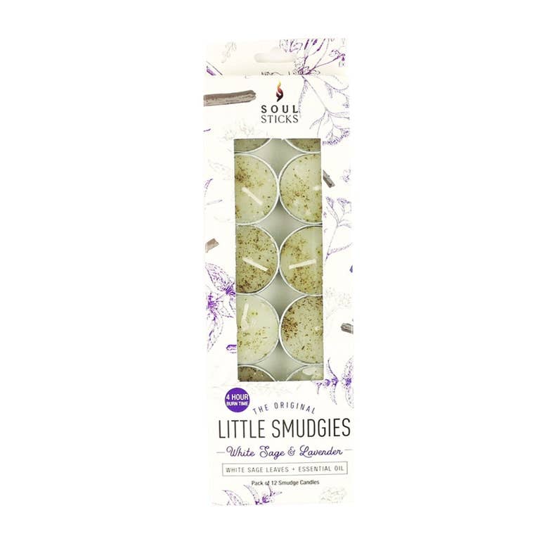 &#39;Little Smudgies&#39; Lavender Sage Smudge Candles
