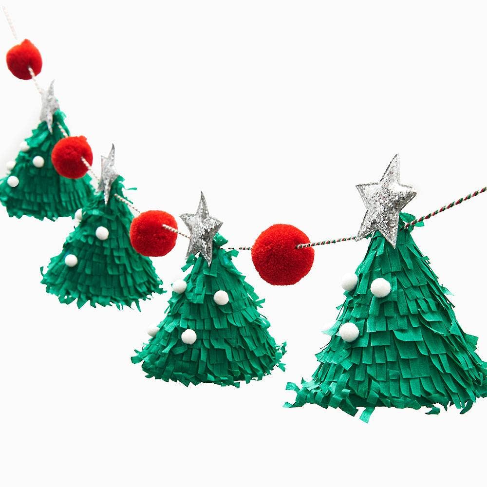 Tinsel Pom Tree Pom Christmas Garland