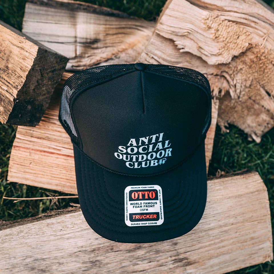 Anti Social Outdoor Club - Black Mesh OTTO Trucker Snap Back