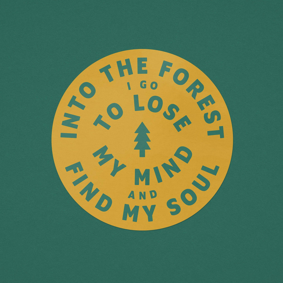 Into The Forest Sticker | Vinyl Sticker | Yellow