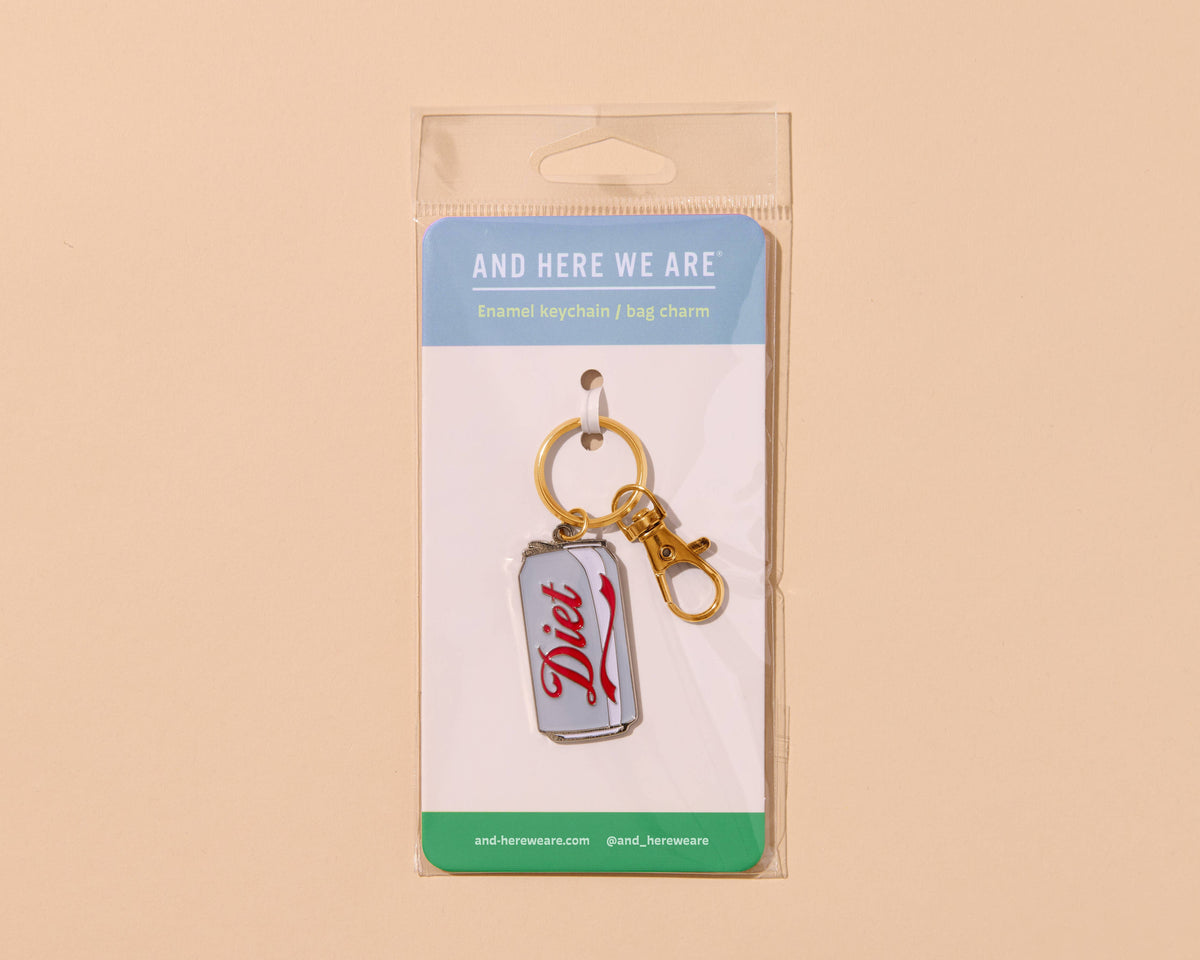 Diet Soda Enamel Keychain &amp; Bag Charm