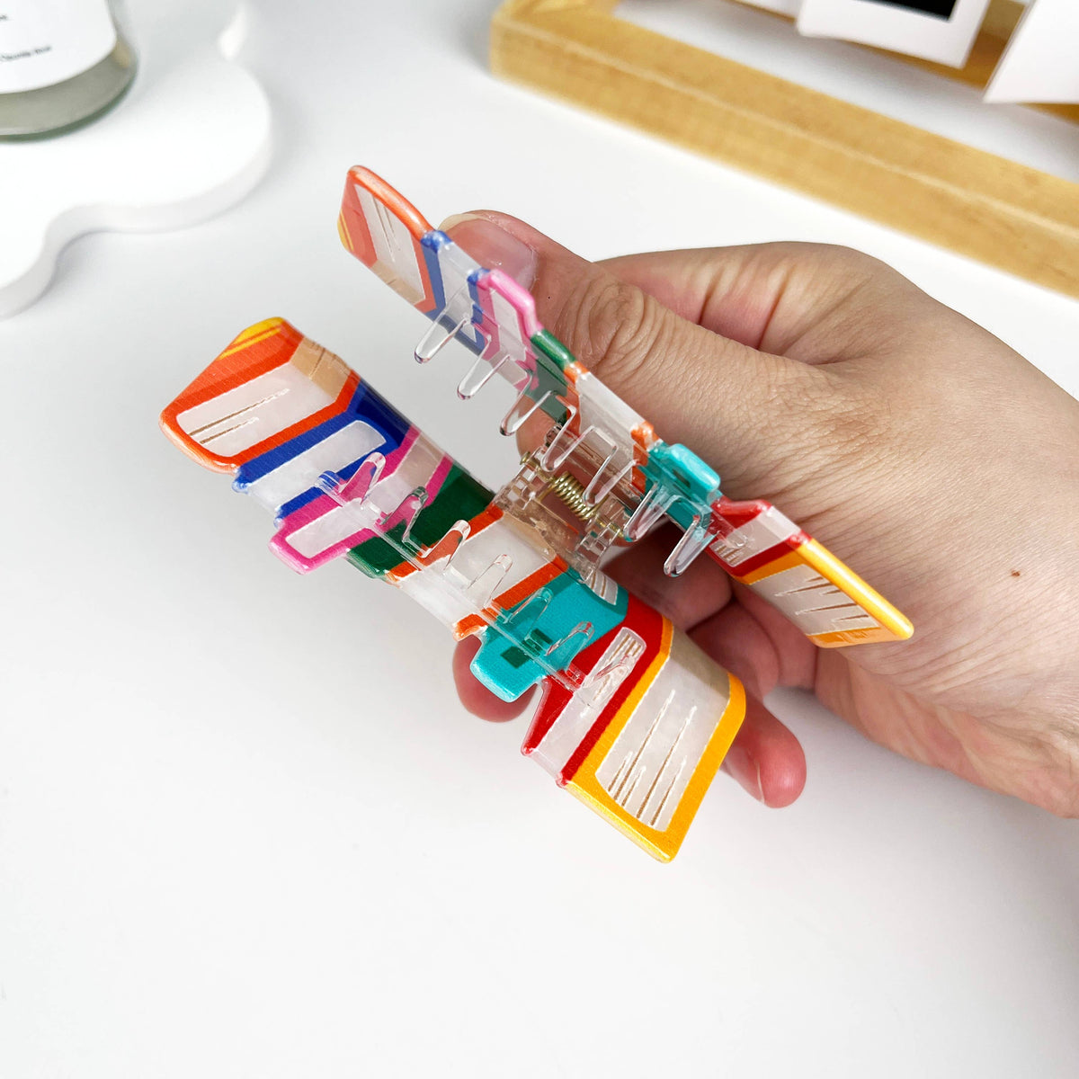 Book Stack Hair Claw Clip