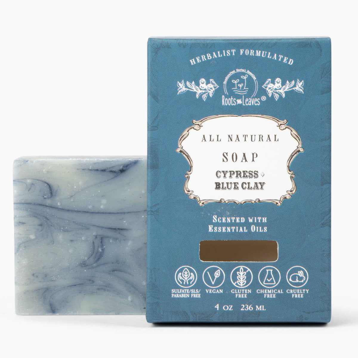Cypress + Blue Clay Bar Soap – Organic + Vegan