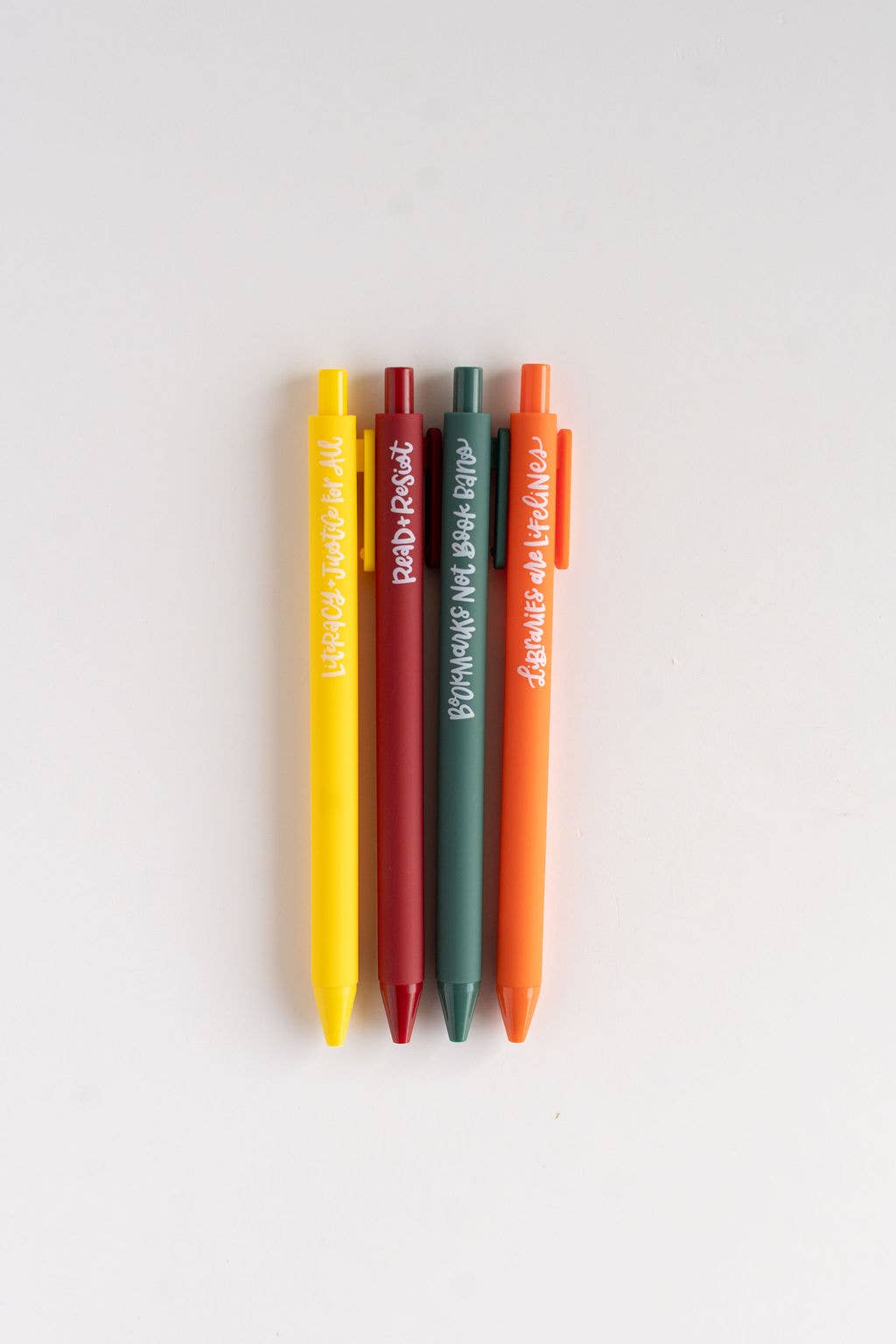 Read & Rebel Bookish Reader Jotter Colored Gel Pen Set
