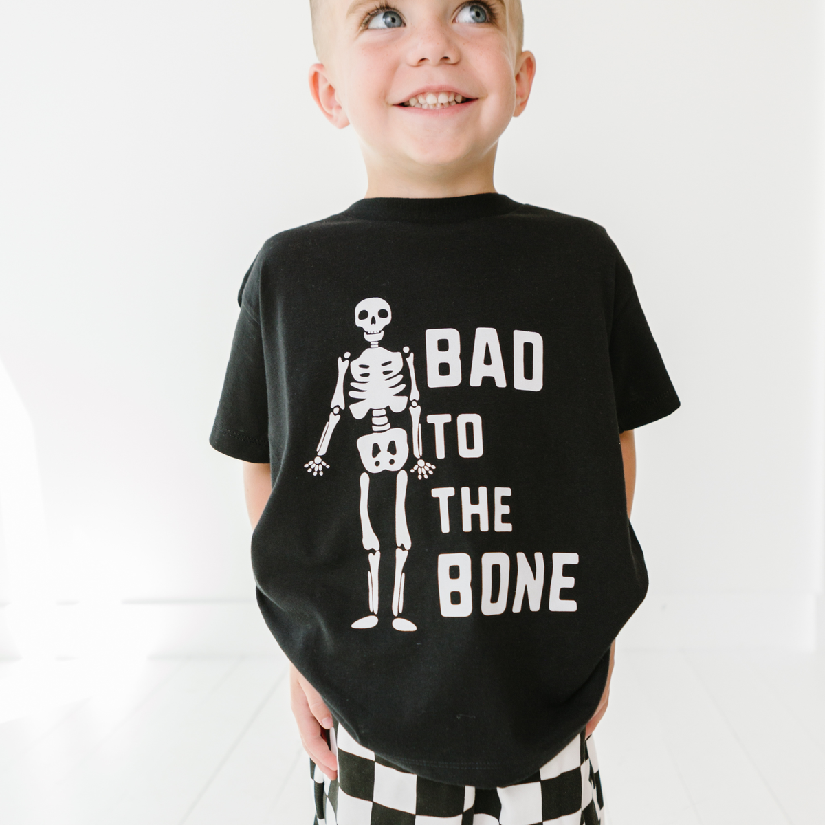 Bad to the Bone Halloween Toddler Shirt