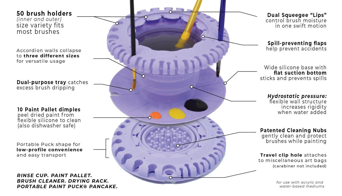 CollapsiBowl™ - Portable Pallet, Brush Cleaner and Organizer