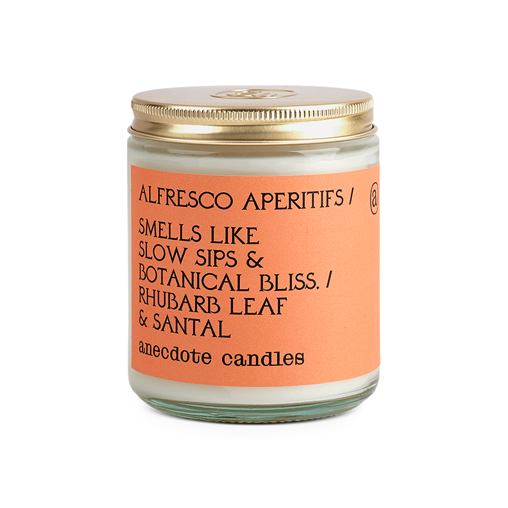 Alfresco Aperitifs (Rhubarb Leaf & Santal) Glass Jar Candle