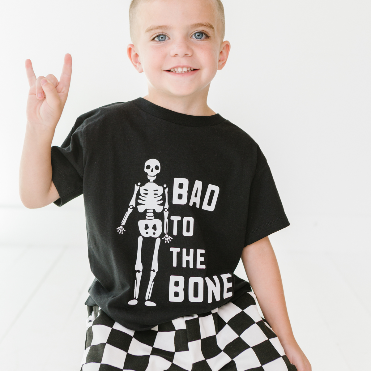 Bad to the Bone Halloween Toddler Shirt