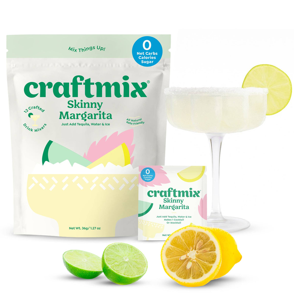 Skinny Margarita Cocktail Mixer - 12 Servings