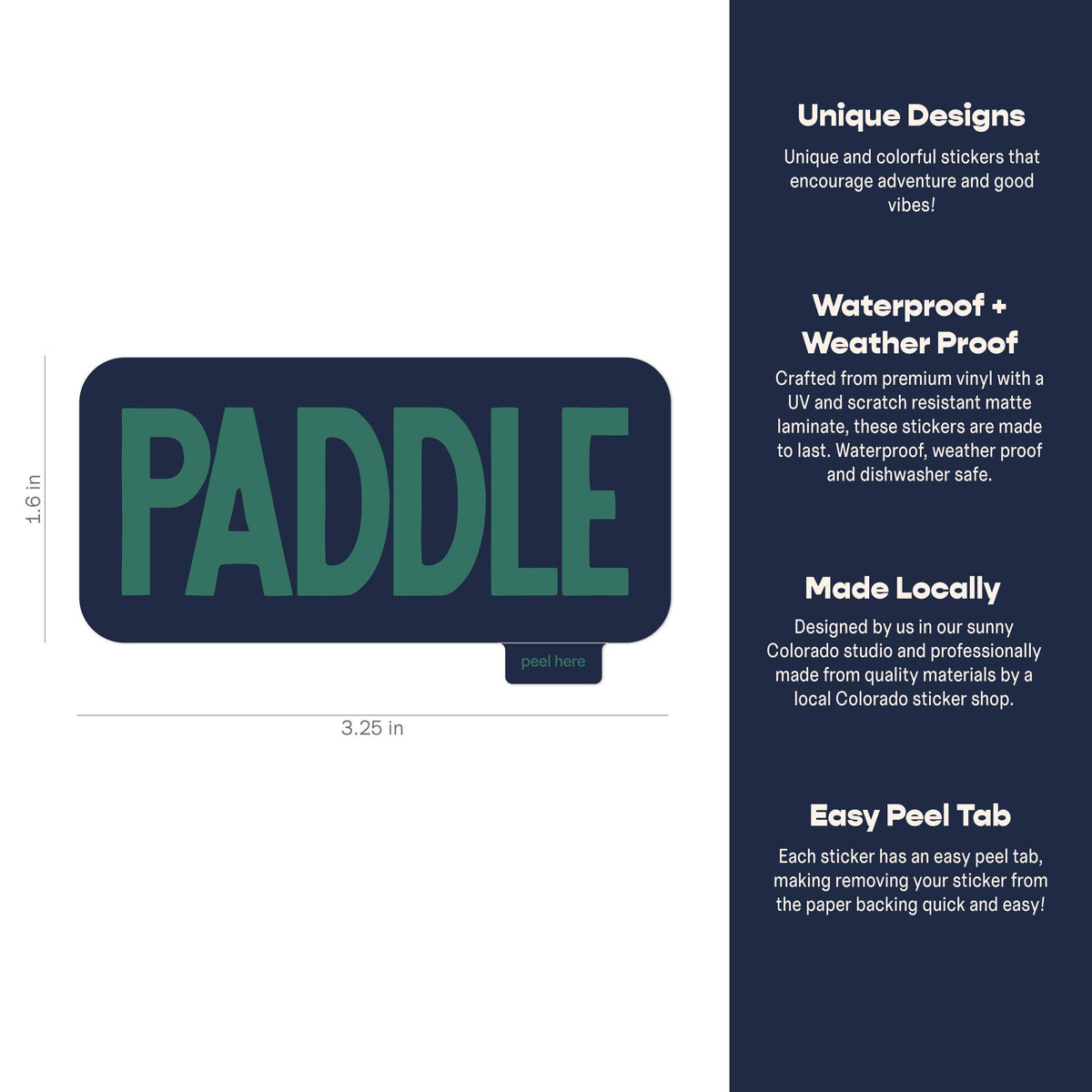 Paddle Vinyl Sticker