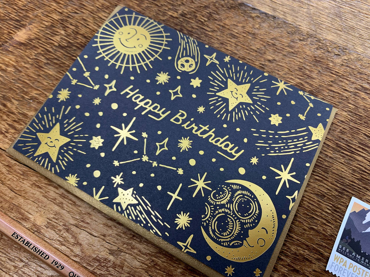 Celestial Birthday Card