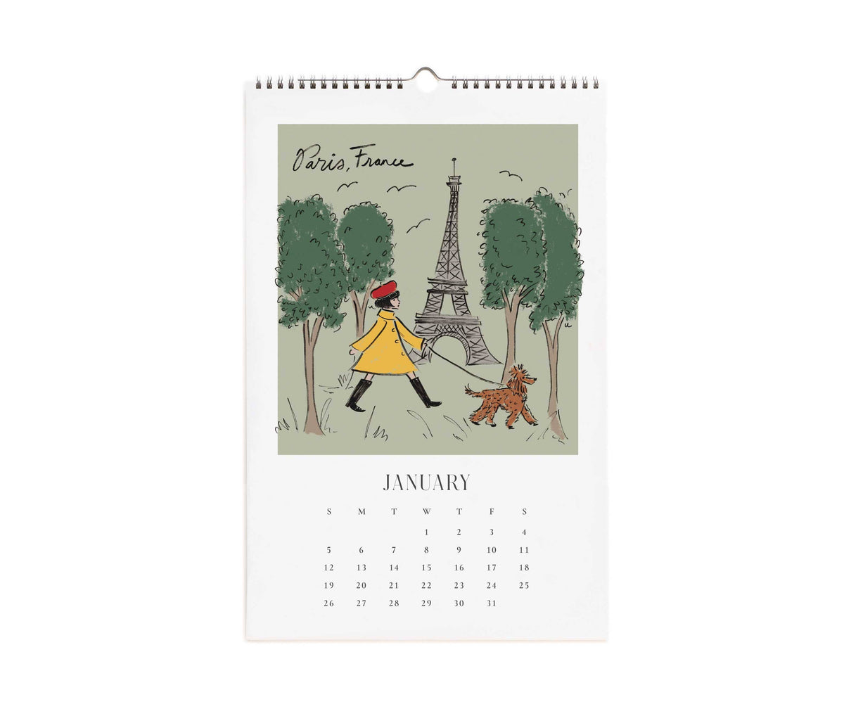 2025 Travel Sketchbook Wall Calendar