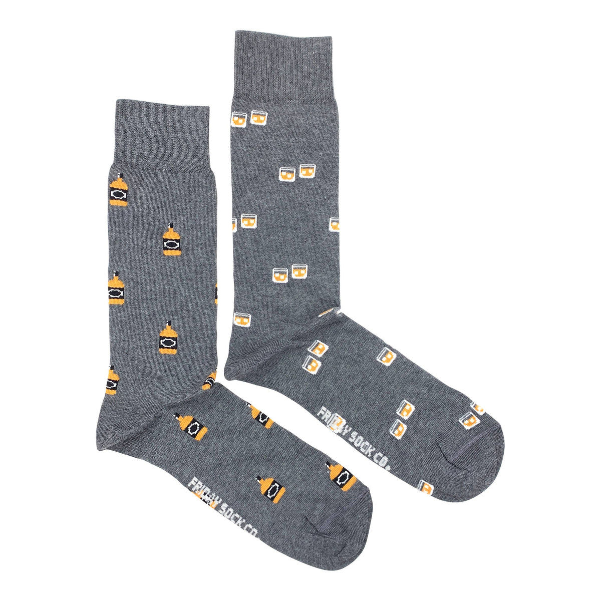 Whiskey &amp; Glass Mismatched Men&#39;s Socks
