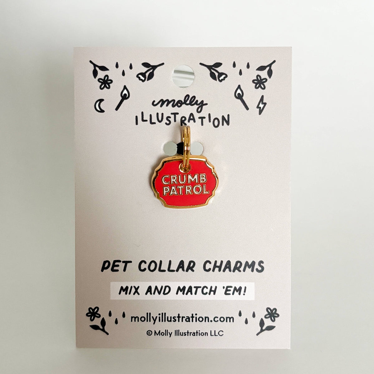 Crumb Patrol Pet Collar Charm
