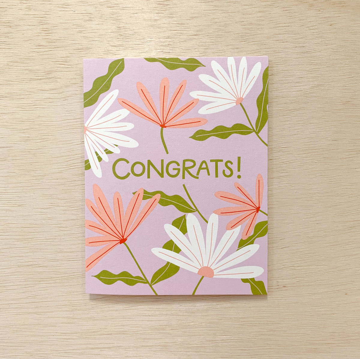 Floral Congrats - Congratulations Card