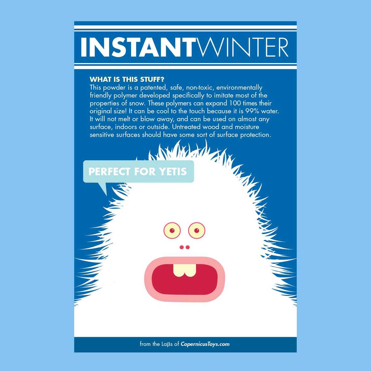 Instant Winter | 
Compact Curiosities Artificial Snow