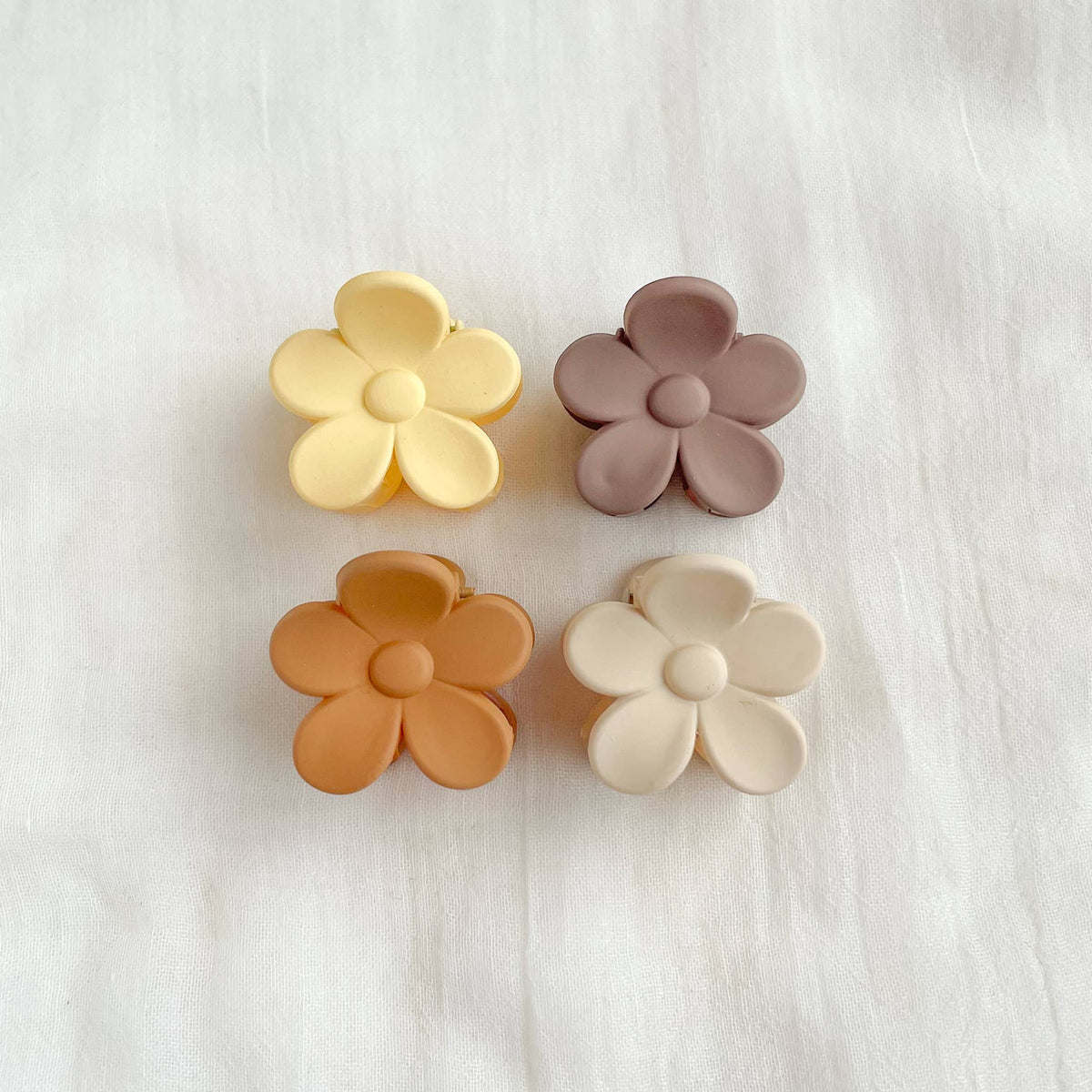 Matte Flower Claw Clip (Set of 4)